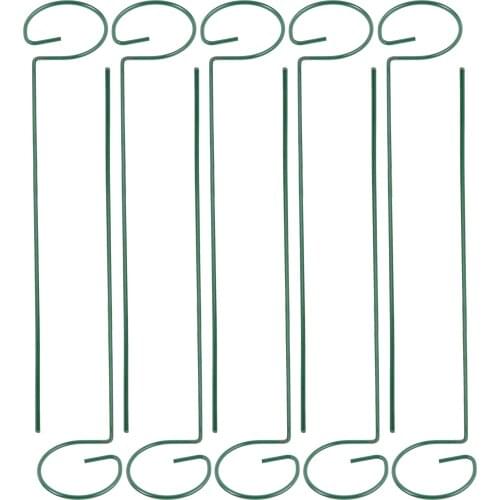 10/6 PCS Metal Plant Support Stakes Bonsai Support Plant Support Stand Flowers Support Ring Backyard Tool 10/12/14/16/18 inch