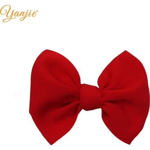 10pcs/lot 2020 Cute Textured 4.5" Tied Rib Hair Bow Barrette Handmade DIY Hair Accessories For Girl Ponytail Hair Clip Headwear