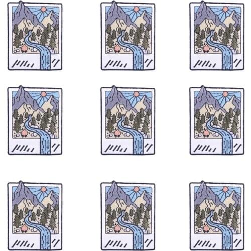 10pcs Punk/skull Patch skeleton Embroidered Patches For Clothing Appqique Sewing Stripe Patch Iron On Patches On Clothe Jacket