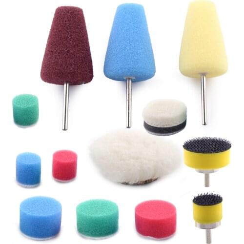 13Pcs Colorful Buffing Polishing Cleaning Sponge Wheel Pad Tool Fit For Drill Car Accessories