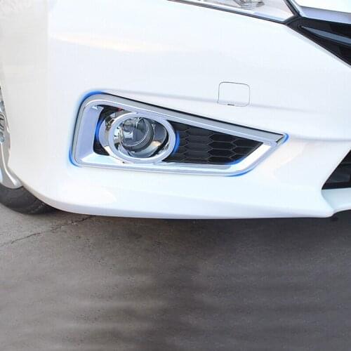 2014 2015 2016 Accessories Chrome Car Front Fog Lamp Light Cover Trim Car Styling ABS for Honda City Sedan Chromium Styling