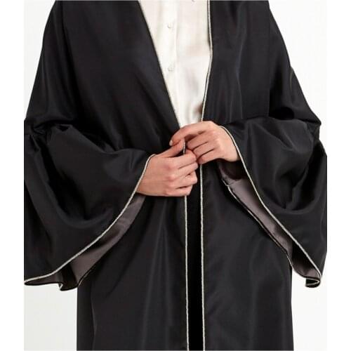 2021 MODASI SUPERIOR QUALITY Stone Detailed Taffeta Robe Black ABAYA AND CAP VERY İŞLEVLİ USE