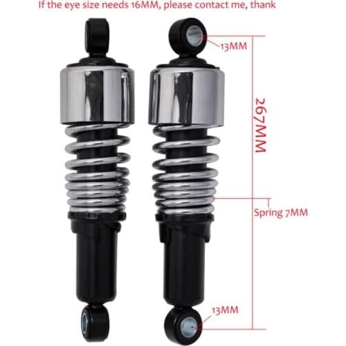 267mm 10.5 Inch Motorcycle Shock Absorber Suspension Bumper Cushion for Honda Suzuki Kawasaki