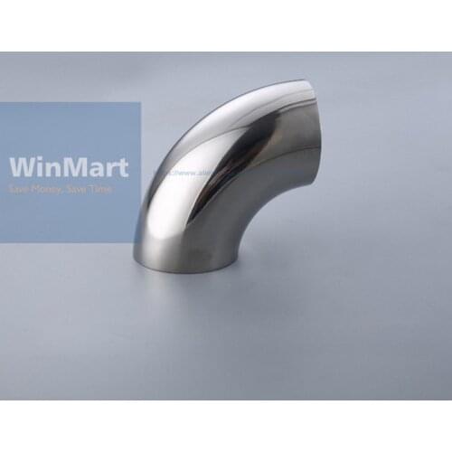 51mm 2" O/D 304 Stainless Steel Sanitary Butt Weld 90 Degree Elbow Bend Pipe Fitting For home Brew Wine Beer