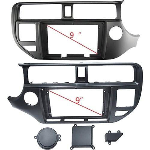 Kalaite 2 Din Car Radio Fasicas for for KIA RIO Dash Panel Frame 2012 LHD & RHD Audio Panel Dash Refitting Trim Kit