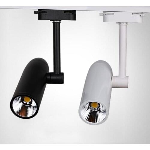 Free Shipping 15W COB LED Spot track light AC85-265V Modern ceiling home spotlight rail fixutre for Cloth shop Art gallery
