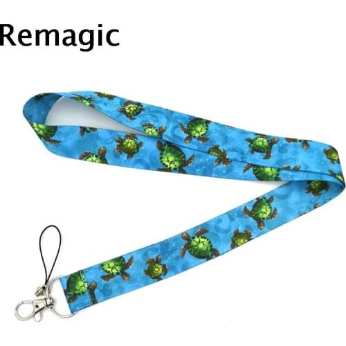 20pcs Sea Turtles ocean Neck Strap Lanyard keychain Mobile Phone Strap ID Badge Holder Rope Key Chain Keyrings cosplay Accessory