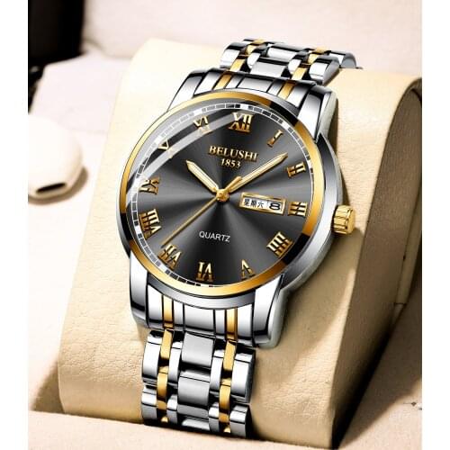 New Watch Mens Quartz Watch Fully Automatic Waterproof Fine Steel Band Student Trend Mens Watch Luxury Watch Men 2021 Belos