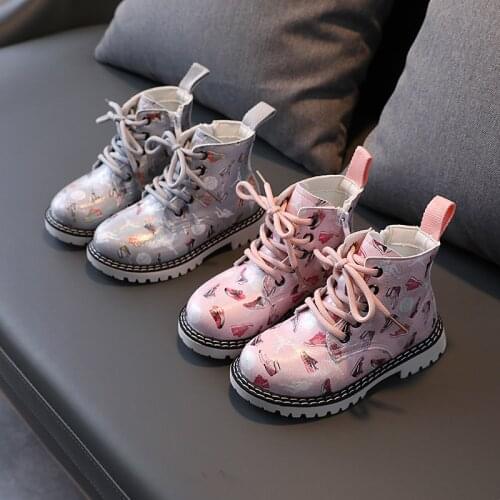 Childrens shoes Martin boots 2021 autumn new girls waterproof mid-tube single boots virgin treasure princess short boots