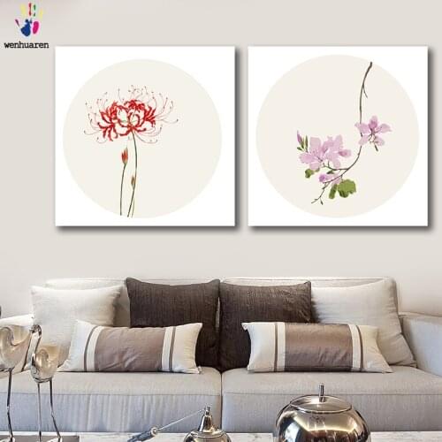 DIY colorings pictures by numbers with colors Lycorisradiata Bauhinia Linn picture drawing painting by numbers framed Home