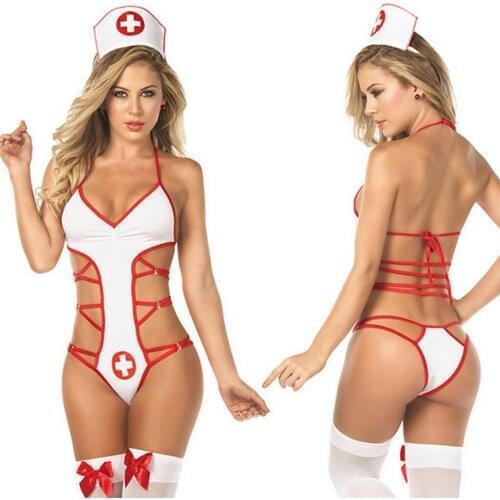 Erotic Cosplay Nurse Uniform Femme Sexy Lingerie Baby Doll Sexy Underwear Lenceria Mujer Mini Dress Hot Sexy Role Play Costumes