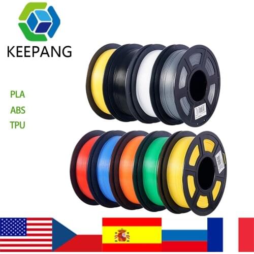 Kee Pang 3D Printer PLA ABS TPU Filament 1kg 1.75mm Filament Dimensional Accuracy+-0.02mm 2.2LBS 3D Printing Material