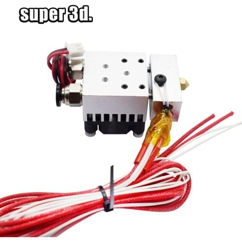 Hot End 2 In 1 Out J-head Hotend Kit Double Color Extruder Single Head 12V/24V 0.4mm 1.75mm with Cooling Fan 3D Printer parts