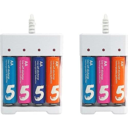 Quality USB Output 4 Slots Fast Charging Universal Rechargeable Battery Station AA/AAA Charging Tool Adapter Batteries Charger