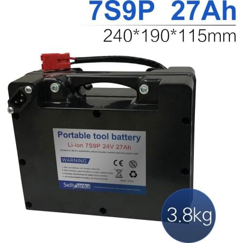 24V 27Ah 7S9P Li-ion battery Dedicated to electric wheelchairs Replaceable lead-acid battery 240*190*115mm