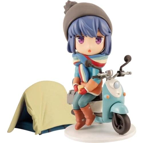 Yuru Camp Shima Rin Cute Sweet Cartoon Mini Model 7Cm Anime Peripheral Toy Model Q Version Collectibles Model Toys Gift