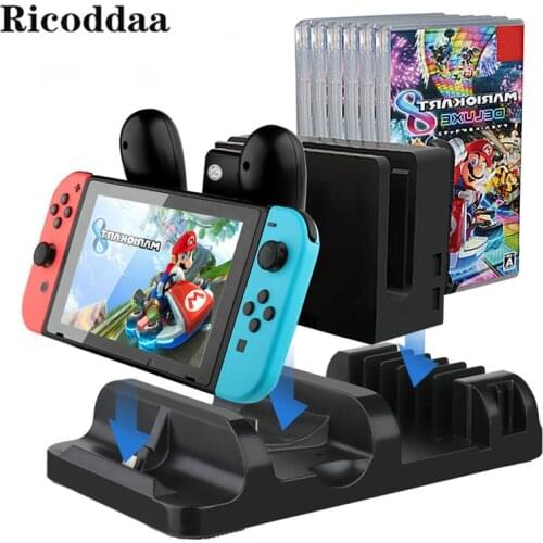 Multifunctional Charging Dock Station For Nintend Switch Console&Pro Controller Charger Joy Con Stand Game Card Storage
