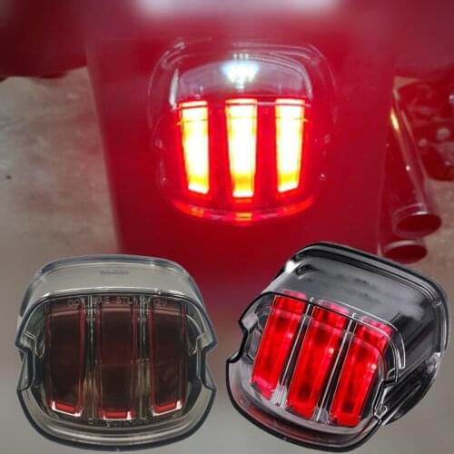 Motorcycle LED Tail Light Smoke Brake Lights Running Light Moto Taillight for Touring Switchback Electra Glide Classic Fatboy