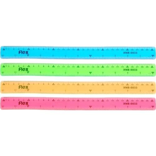 Soft 30cm Ruler Multicolour Flexible Creative Stationery Rule School Supply M17F