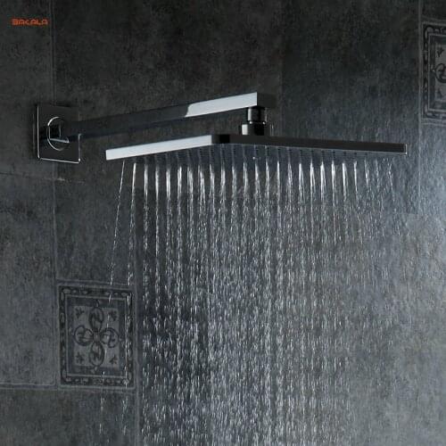 New Design Chrome Brass Shower Head Over-head Shower Sprayer Top Shower Head Wall/Ceiling Mounted Suqare And Retail SLSC02