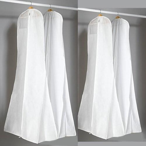 Wedding Dress Bridal Gown Garment Bag Dustproof Breathable Cover Storage Bag Closet