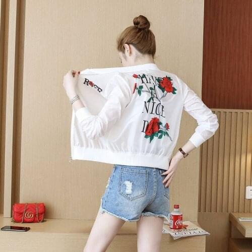 Plus size sun protection jacket clothing women flower print sweet wild thin coat Anti-UV breathable outdoor summer tops coat