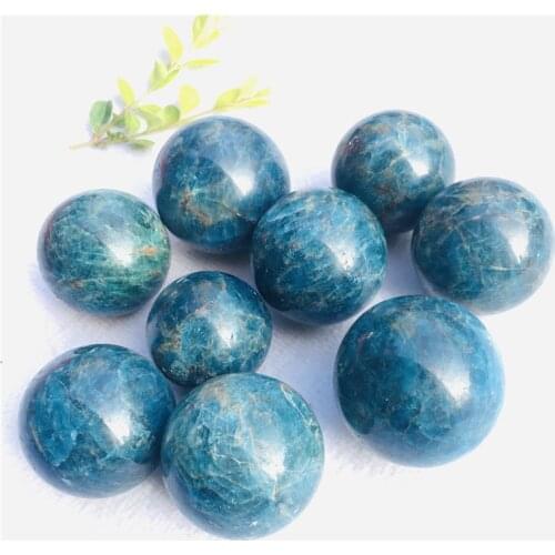 30-70mm Natural Blue Apatite Ball Sphere Quartz Crystal Mineral Healing