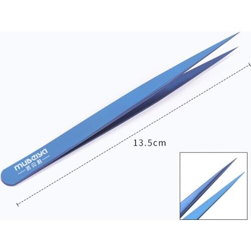 Mubeiya titanium alloy grafting eyelash curler fine eyelash specialist special tweezers blooming golden feather dolphin clip pla