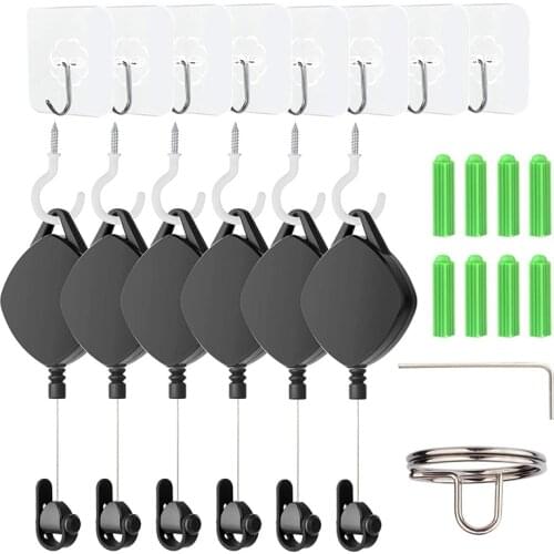 6-Piece Vr Cable Management System Retractable Ceiling Pulley System for Oculus Quest/Quest 2/Vive Pro/Oculus Rift