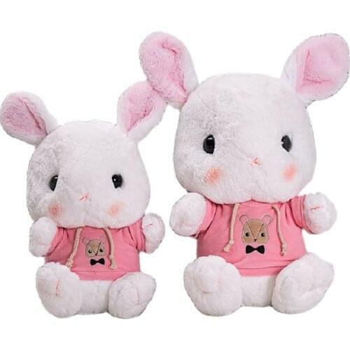 Super Cute Short Stand Ears Bunny Plush Toy Stuffed Rabbits Pirate Hat Rabbit Plushies Christmas Decor Hat Rabbits for Xmas Gift