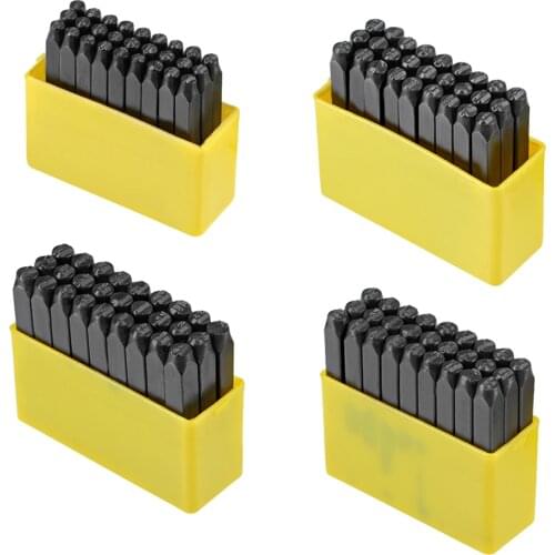 Uxcell Letter Metal Stamp Set Alphabet A to Z Symbol Stamps Punch Press Tool for Imprinting on Metal Jewelry Leather Wood