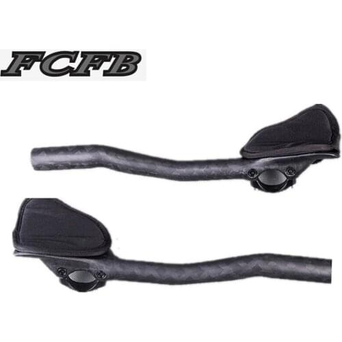 FCFB NO Logo Bicycle Handlebar Rest Handlebar/TT handlebar Triathlon Bicycle Extender Black Carbon Aero Bars Bicycle TT Bar Ends