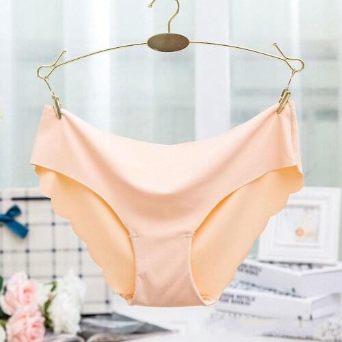 High Quality Womens Seamless Panties Ultra-thin Panties Underwear Womens Sexy low-Rise Ruffles Briefs Lingerie