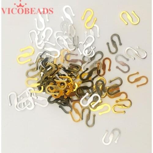 11.5x7mm S connectors "S" Shape Toggle Hook Clasps Gold / Silver / Bronze Plated Jewelry Findings