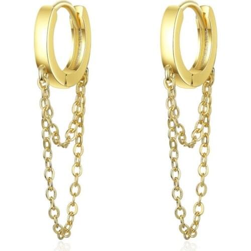 Gold Silver Long Chain Earring for Women 925 Sterling Silver Earrings Fashion Silver Jewelry Korean New 2020 Oorbellen