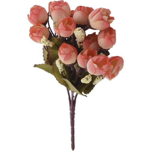 15 Flower Heads Artificial Camellia Flowers Floral Bouquet Garden Party Decor For Home Living Room Wedding Decoration