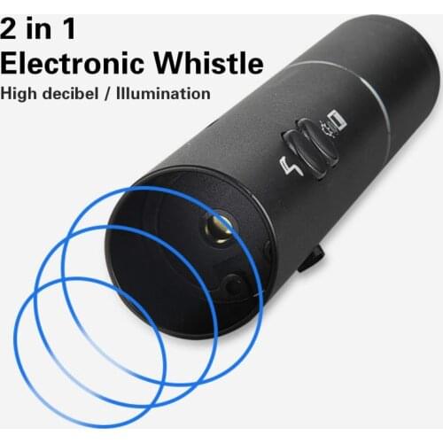 2 Tone Handheld Professional Chargeable Electronic Light Free Survival Football Basketball Referee Cheerleading Whistle 120DB