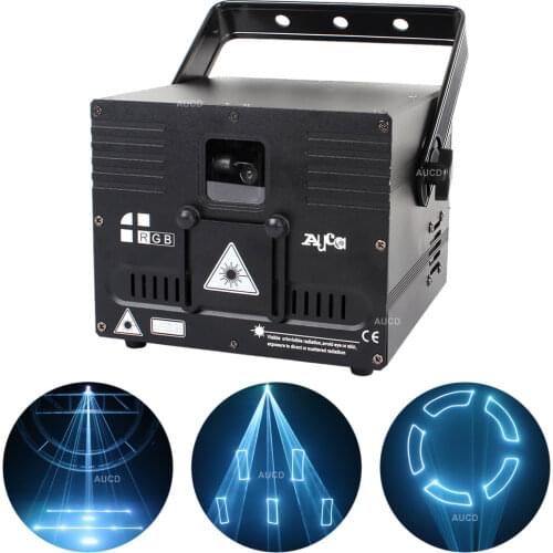 Mixed White Color ILDA DMX 512 Effect Projector 2W Laser Beam Light For Wedding Bar Disco Pro DJ Party Scanner Stage Lighting