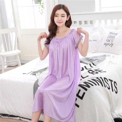2018 Sexy Nightwear Dress Luxury Nightgown Women Casual Night Dress Ladies Home Dressing Hot Women Night Gowns Sleepwear