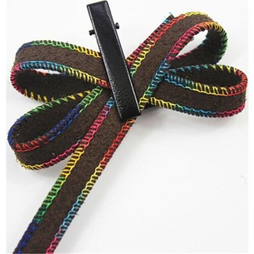 5 Yards/Lot 10mm High Quality Brown Coffee 3/8'' Faux Suede Ribbonn Fabric Webbing DIY Hair Bow Lace Flower Accessory Material