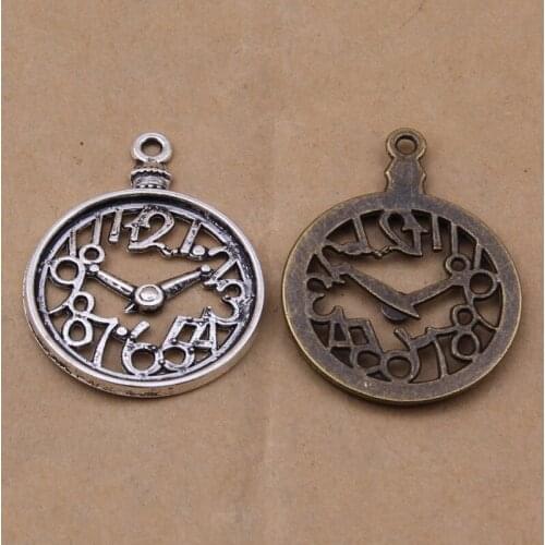 Hot 60pcs Vintage Clock Charm Fit Jewelry Making For Bracelets/Necklaces/Bags/Apparel Fashion DIY Jewelry Accessories
