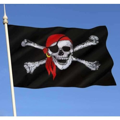 90x150cm Skull and Cross Crossbones Sabres Swords Jolly Roger pirate Dead Mans Chest Flags