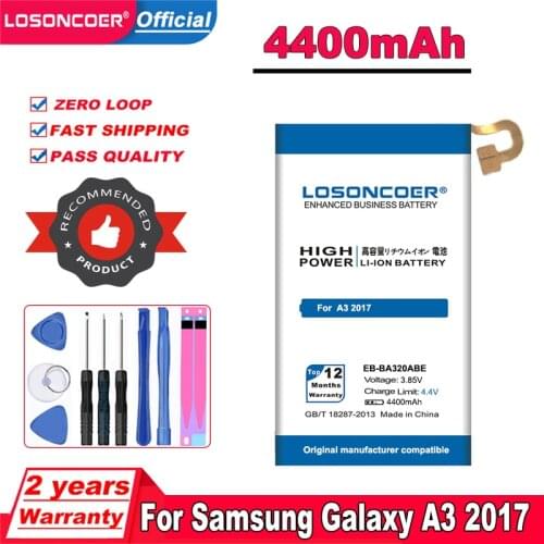 LOSONCOER 4200mAh EB-BA320ABE Battery for Samsung Galaxy A3 2017 A320F+Gift tools