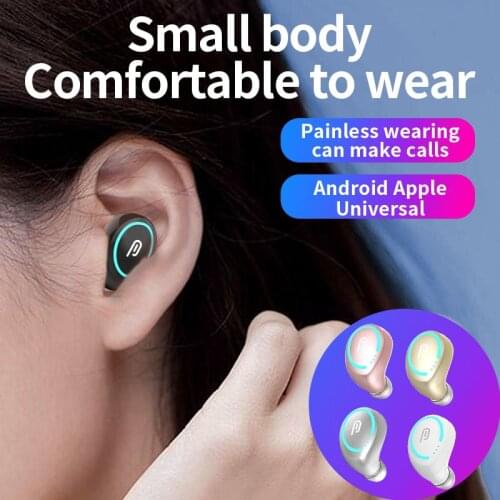 M-B8 Mini Single Bluetooth-compatible Earphones Wireless Earbuds In Ear Handsfree With Mic Stereo Sport Headset For All Smart