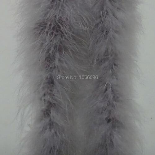 Free Shipping 5Pcs/lot 200cm(79") Grey Chicken Feather Strip Wedding Marabou Feather Boa Turkey Feather Boa
