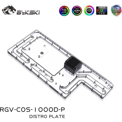 BYKSKI Acrylic Board Water Channel Solution use for CORSAIR 1000D Computer Case for CPU and GPU Block Cooling / 3PIN RGB Light