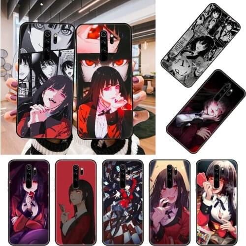 Phone Case For Xiaomi Redmi Note 8 8T 7 7A 9 9A 9S 8A 4 5 6 Pro Black Cover Shell Art Hoesjes Tpu Anime Kakegurui Jabami Yumeko