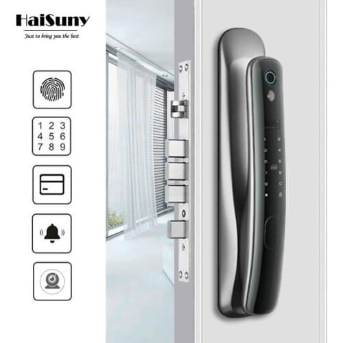 HAISUNY Automatic Biometric Fingerprint Lock Electronic Door Lock WiFi APP Doorbell Camera Smart Lock Digital Password Locks