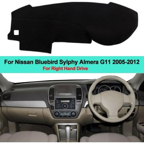 2 Layers Car Inner Dashboard Cover Dash Mat Carpet Sun Shade Board DashMat For Nissan Bluebird Sylphy Almera G11 2005- 2011 2012