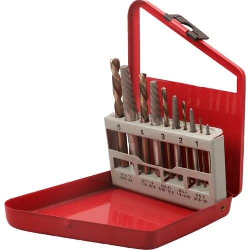 Twist Drill Bit Screw Extractor 5 Sizes Chrome Vanadium Steel Electric screwdriver